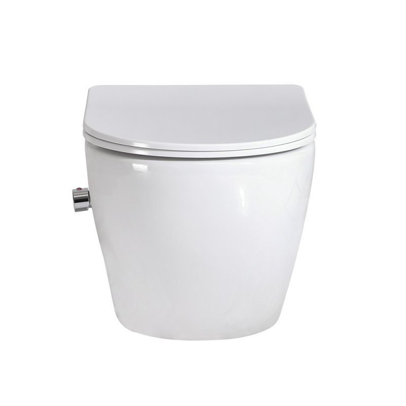 BelBagno унитаз подвесной с функцией биде и смесителем BB3105CHR-BS/SC