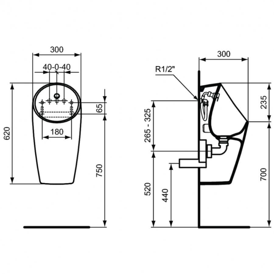 Ideal Standard Sphero писсуар E183201