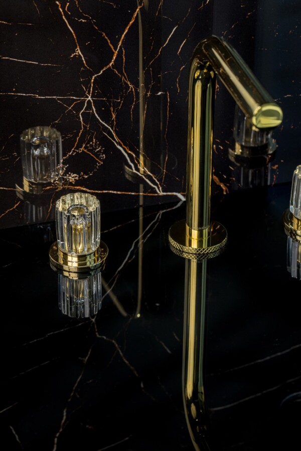 Смеситель для раковины на 3отв. Boheme Elegante Золото 152-G-EL