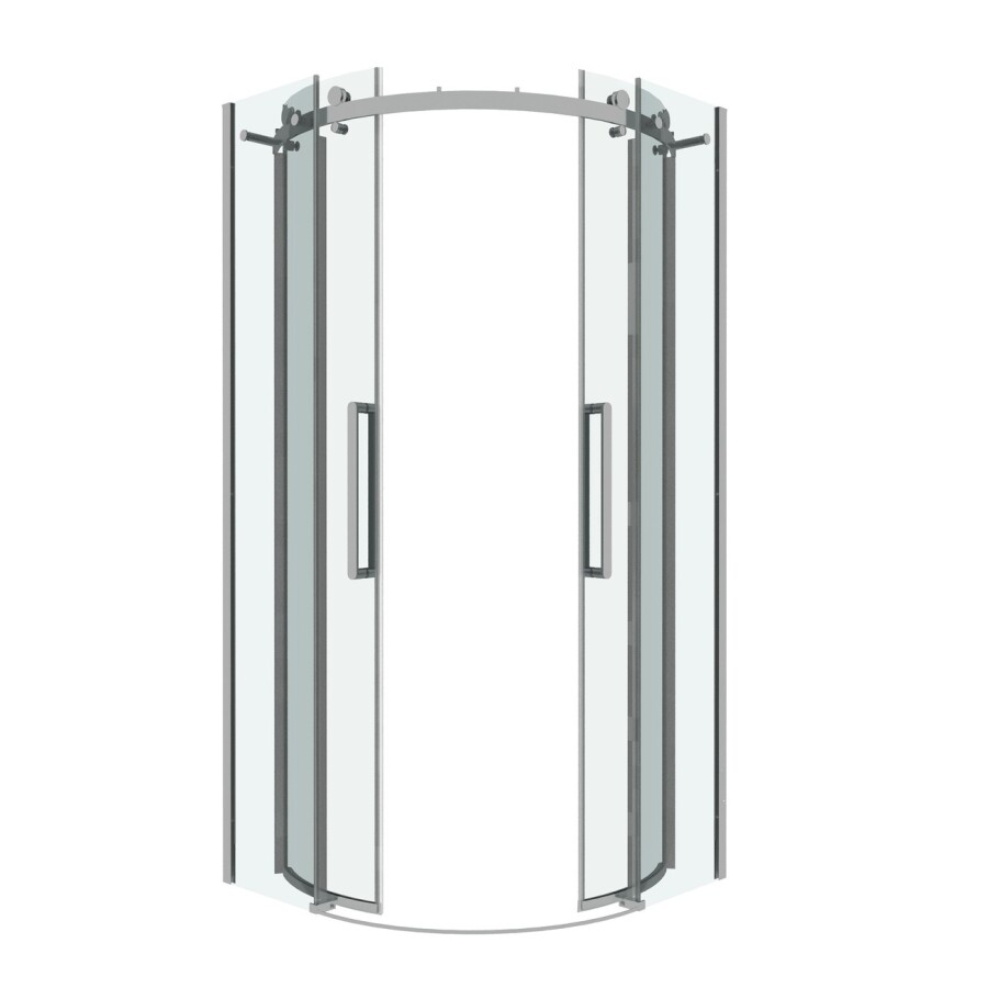 Душевое ограждение Grossman Classic 301.K33.04.1010.10.00 (100х100х195) четверть круга,раздвижная,хром,стекло прозрачное, 1 место