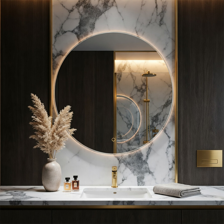 Зеркало Loranto Fiona D550 круглое, с подсветкой, сенсорный выключатель с функцией диммера CS00098123