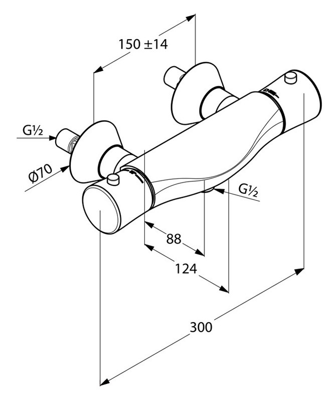 Kludi Ambienta термостат для душа настенный 534000538