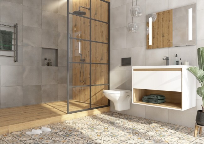 Керамогранит Cersanit Loft темно-серый 42x42 LO4R402