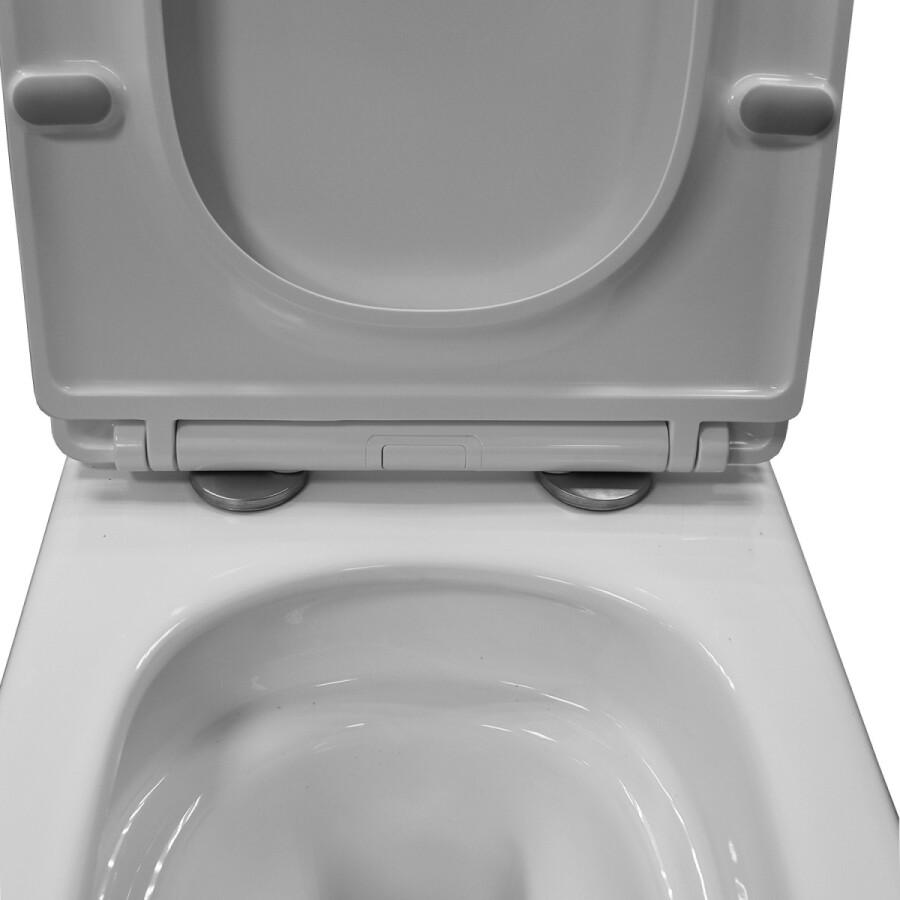 Унитаз подвесной Azario Armonia с системой смыва Tornado, безободковый с сиденьем микролифт 490*340*360 AZ-2403