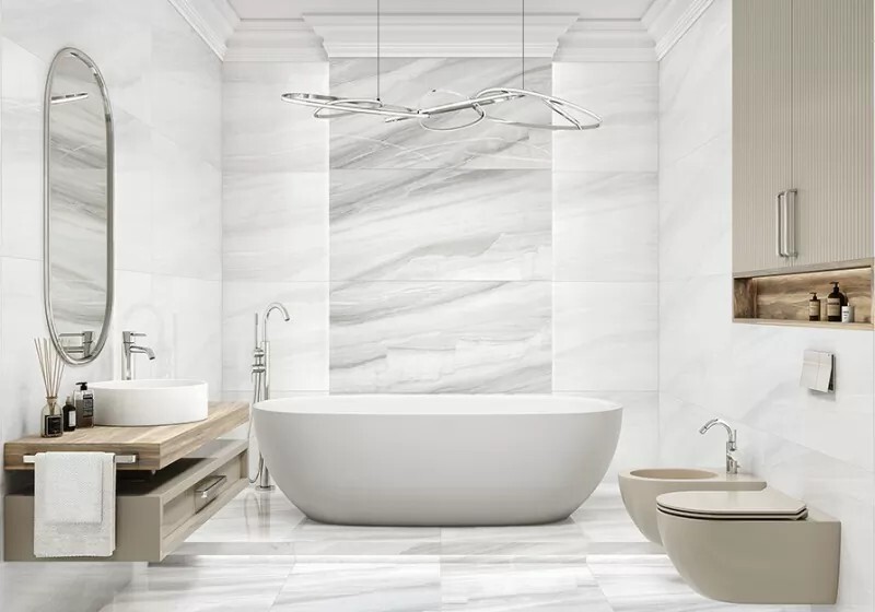 Керамогранит 60120BAL00P LCM Barcelo White Полированный 600 x 1200 x 7 мм.