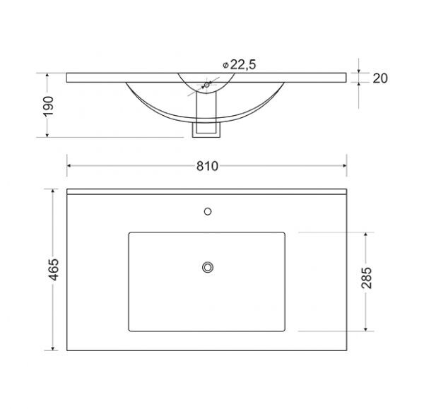 Mirsant Камилла Quadro 80 тумба с раковиной Next УТ000031227
