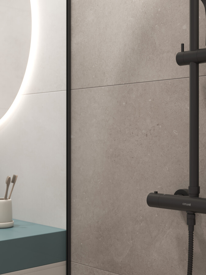 Керамогранит Cersanit Futura тонкий Soft Concrete серый ректификат 60x120 A17123
