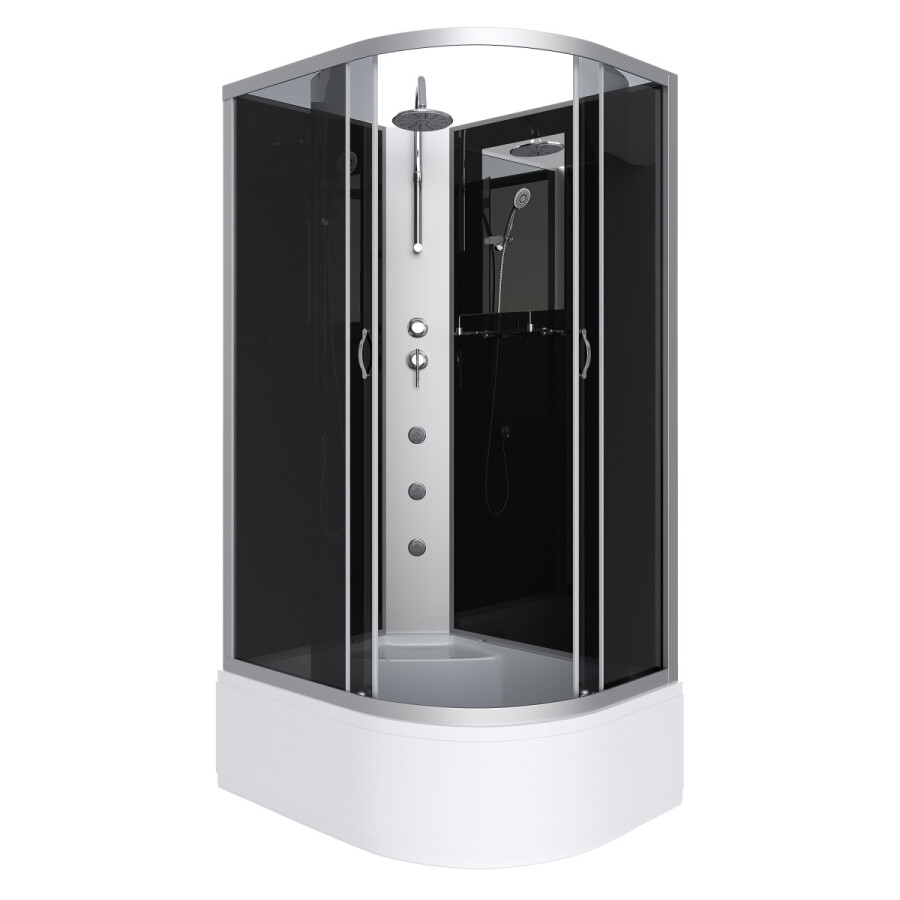 Niagara NG 2510-14LBKTG Душевая кабина 120x80 Без крыши Левосторонняя + Тропический душ + Гидромассаж 25101434LBKTG
