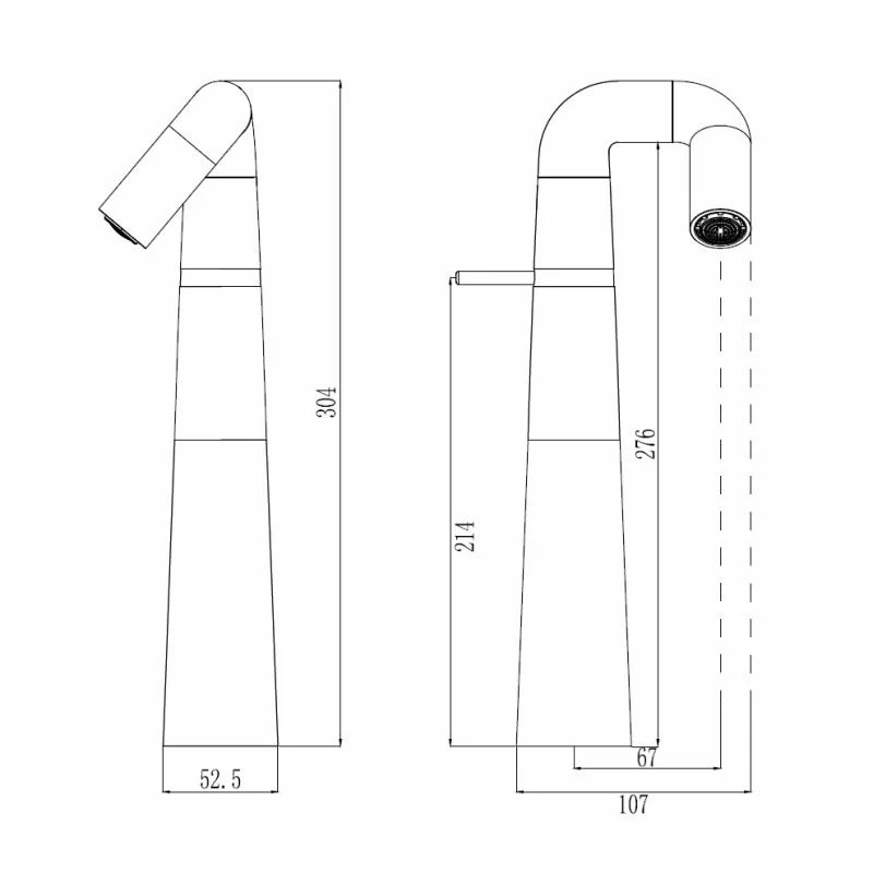 Haiba смеситель для раковины черный HB11813-7