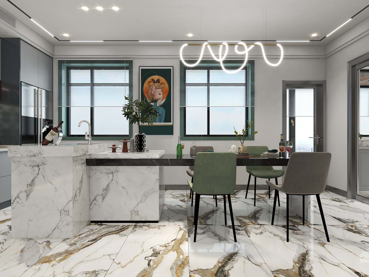 Керамогранит Azario Colombia Gold 60x120 Carving H18004012G