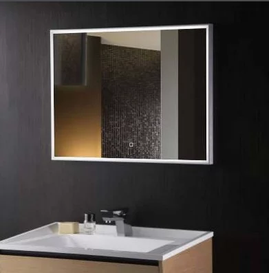 Azario Сантана 80х60 зеркало сенс. выкл, часы, подогрев LED-00002271