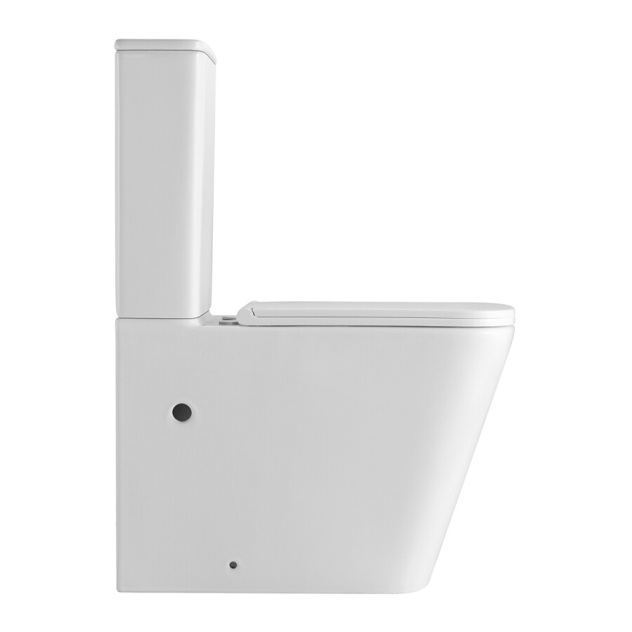 Унитаз-компакт Azario Terra 610х365х835 напольный, безободковый, система смыва "Скрытое торнадо", в комплекте с быстросъемным сиденьем микролифт AZ-6003-A