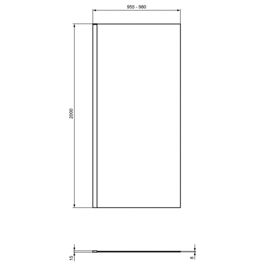 Ideal Standard I.Life фиксированная панель 100 см T4872EO