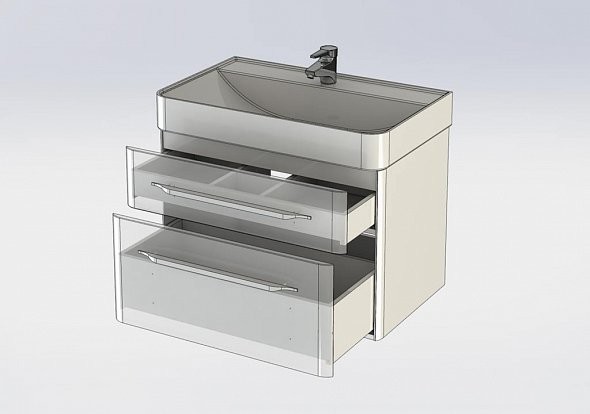 Aquanet Виченца 80 тумба с умывальником 00212666 подвесная