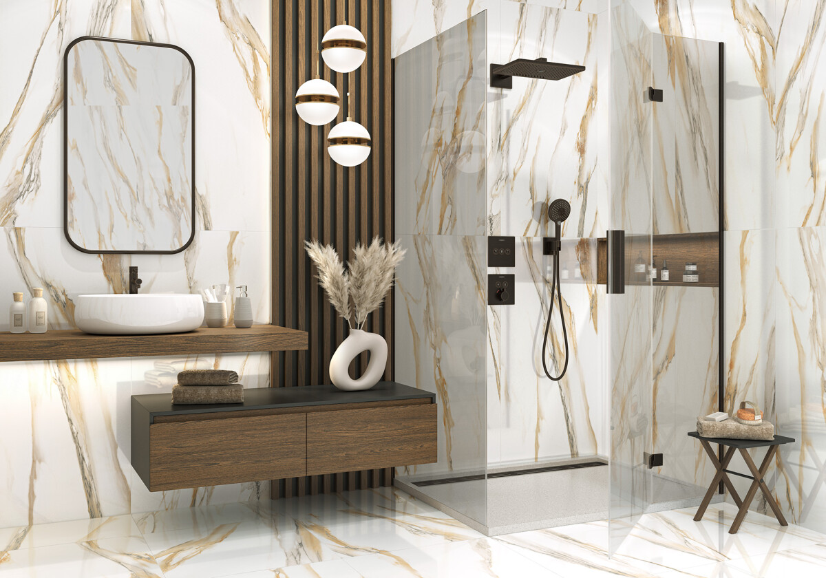 Керамогранит 60120STA31P LCM Statuario Bronze Полированный 600 x 1200 x 7 мм.