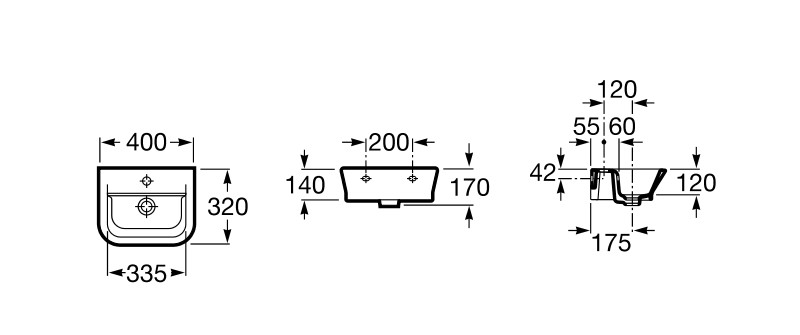 Roca Gap 327478000 раковина подвесная 40 см