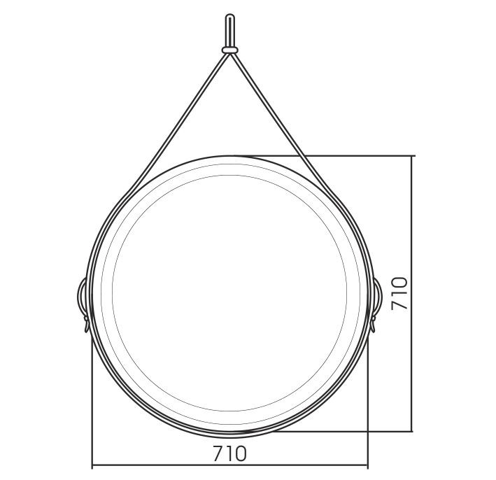 Azario Капитан 71 зеркало сенс. выкл LED-00002390