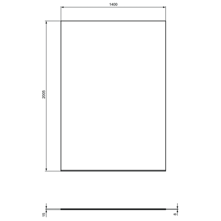 Ideal Standard I.Life фиксированная панель 140 см T4877EO