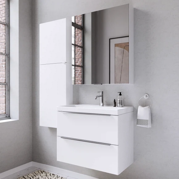 Итана City тумба 80 см с раковиной Clarissa белый CS00083695