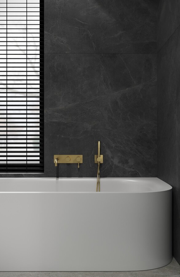 Смеситель для ванны встраиваемый Boheme Uno Matt Gold 464-3-MG