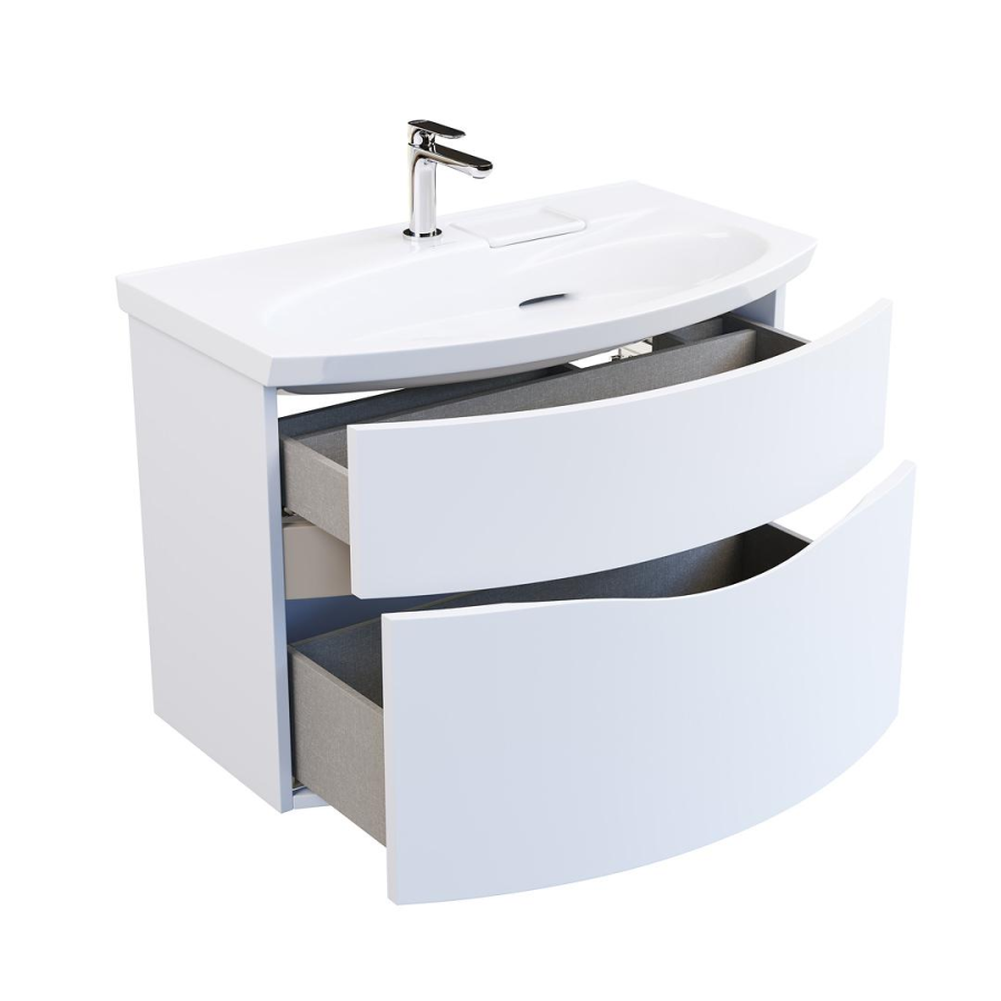Kerama Marazzi Riva тумба подвесная 80 см RV.80WHT.M
