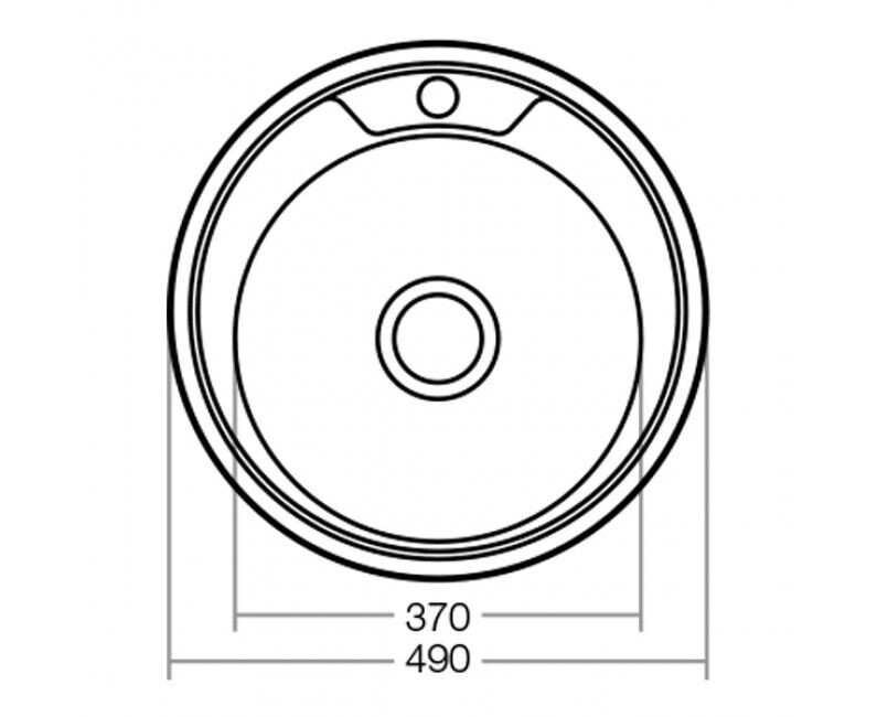 Мойка из нержавеющей стали врезная 49 см Zerix Z490-06-160E ZM0526