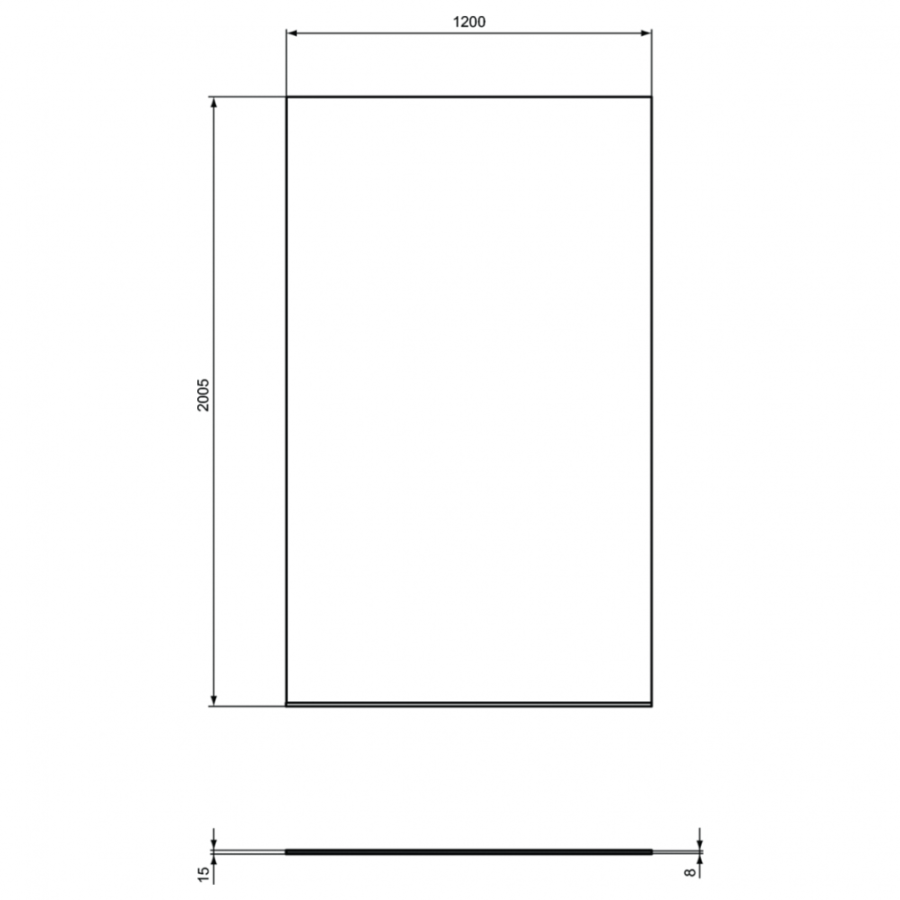 Ideal Standard I.Life фиксированная панель 120 см T4876EO