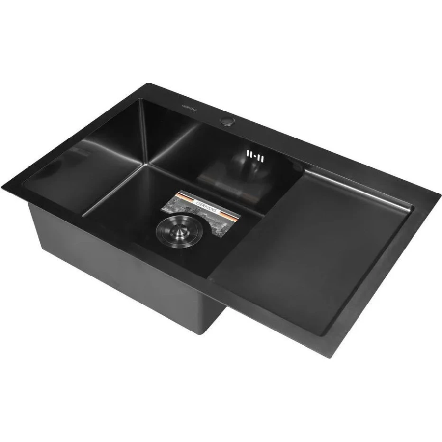 Мойка для кухни из нержавеющей стали Gerhans K37851B-L Графит