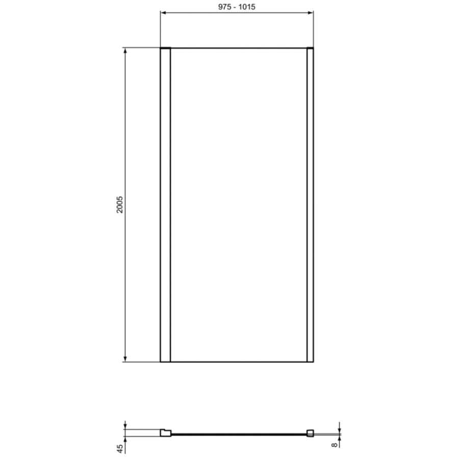 Ideal Standard I.Life фиксированная панель 100 см T4866EO