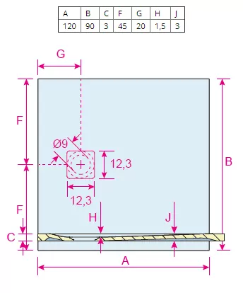 Riho Velvet sole DN26 душевой поддон из литьевого мрамора 120х90 DN26005X0000000