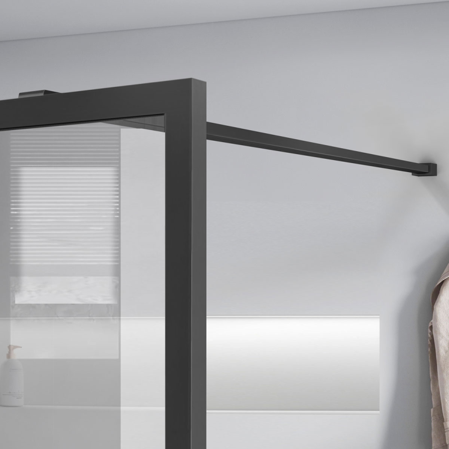 Vincea Walk-In душевая перегородка 80 см вороненая сталь VSW-1HC800CFGM