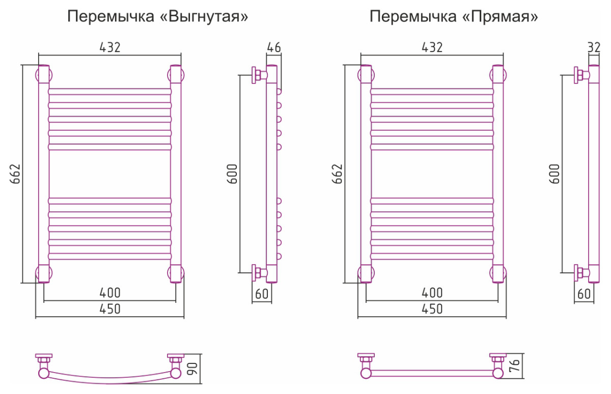 Сунержа Богема+ полотенцесушитель водяной 600*400