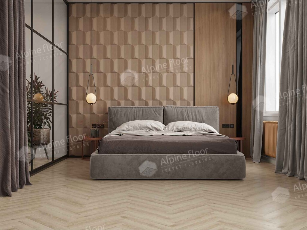 Ламинат Alpine Floor Herringbone 12 Pro (NEW), LF106-08A Дуб Орлеан 606 х 101 х 12 mm
