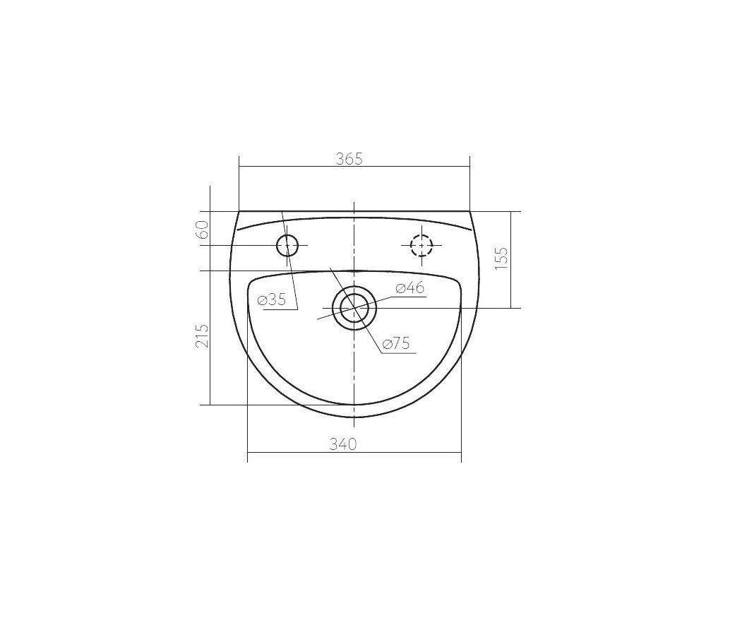 Ifo Freja L72340000 раковина подвесная 40x33 см