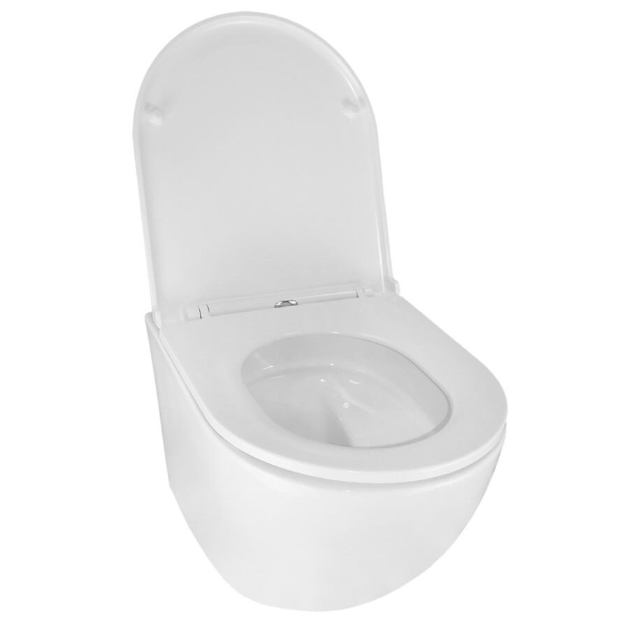 Унитаз подвесной Azario Gloria 360х490х360 безободковый слив TORNADO быстросъемное микролифт AZ-2003Т