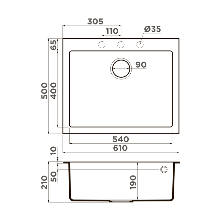 Omoikiri BOSEN 61A мойка кухонная белый 4993826