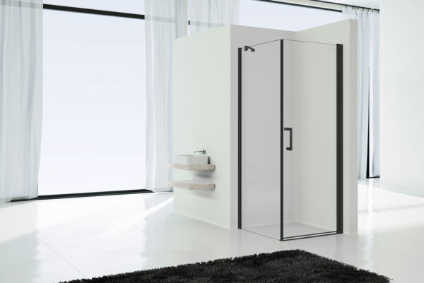Vincea Orta душевой уголок VSR-1O9090CLB 90х90 черный, стекло прозрачное
