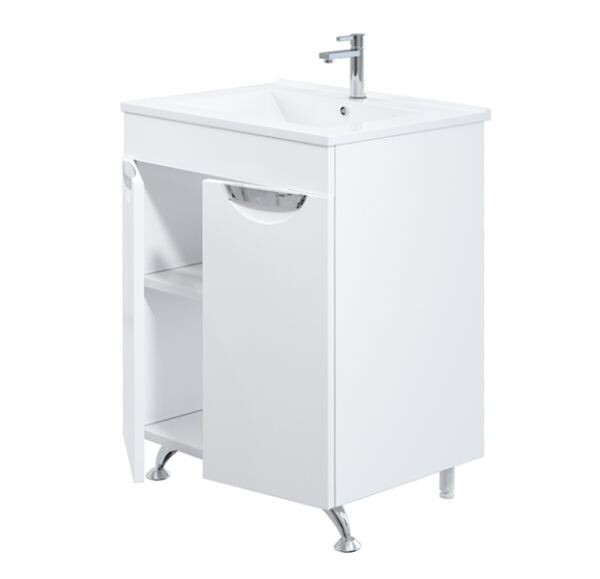 Mirsant Камилла Quadro 60 тумба с раковиной Sky УТ000004924 напольная белый