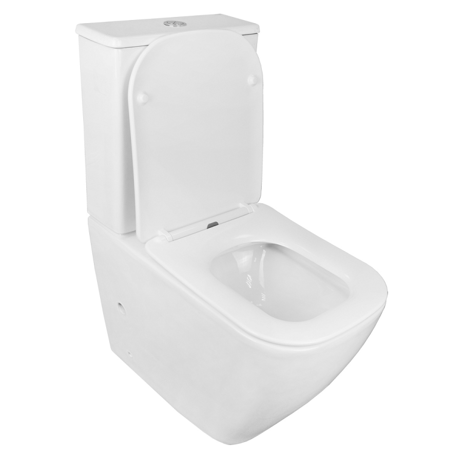 Azario Fretta унитаз напольный безободковый, с арматурой Geberit AZ-1228A-G