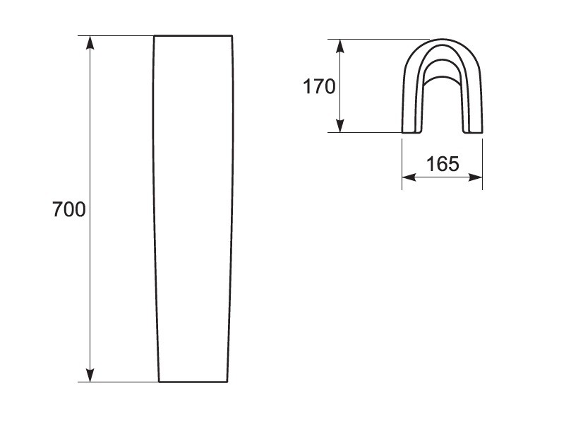 Cersanit Street Fusion PO-SFU60/70 пьедестал керамический