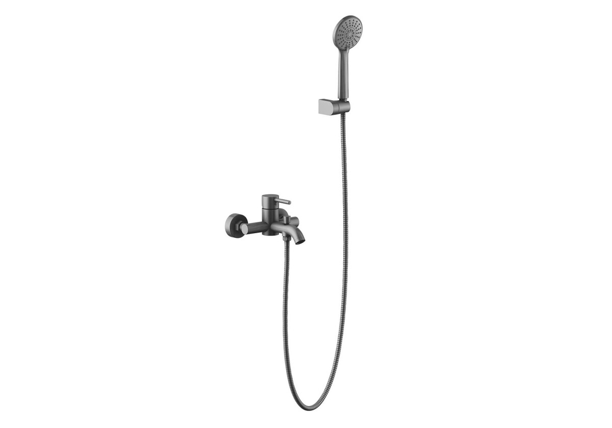Aquatek Европа AQ1349BGM Смеситель для ванны с душевым набором Оружейная сталь