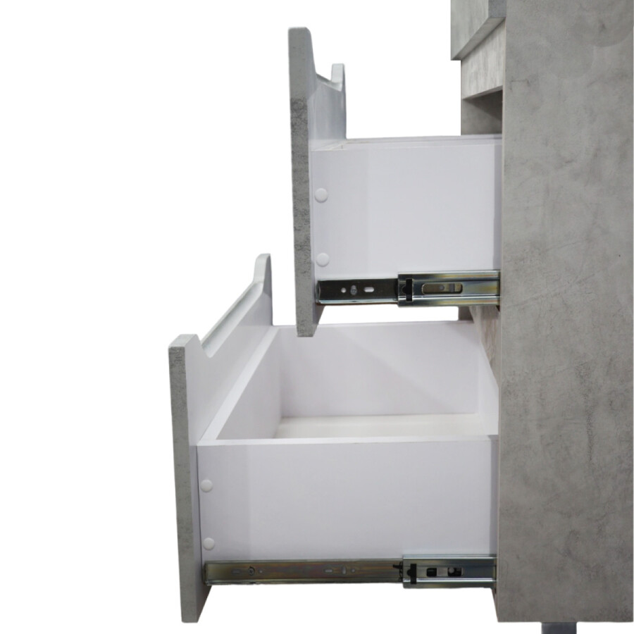 Комплект Тумба Loranto Florena 60 600х470х810 напольная, с раковиной MONTE Neo 60, светлый бетон CS00105569