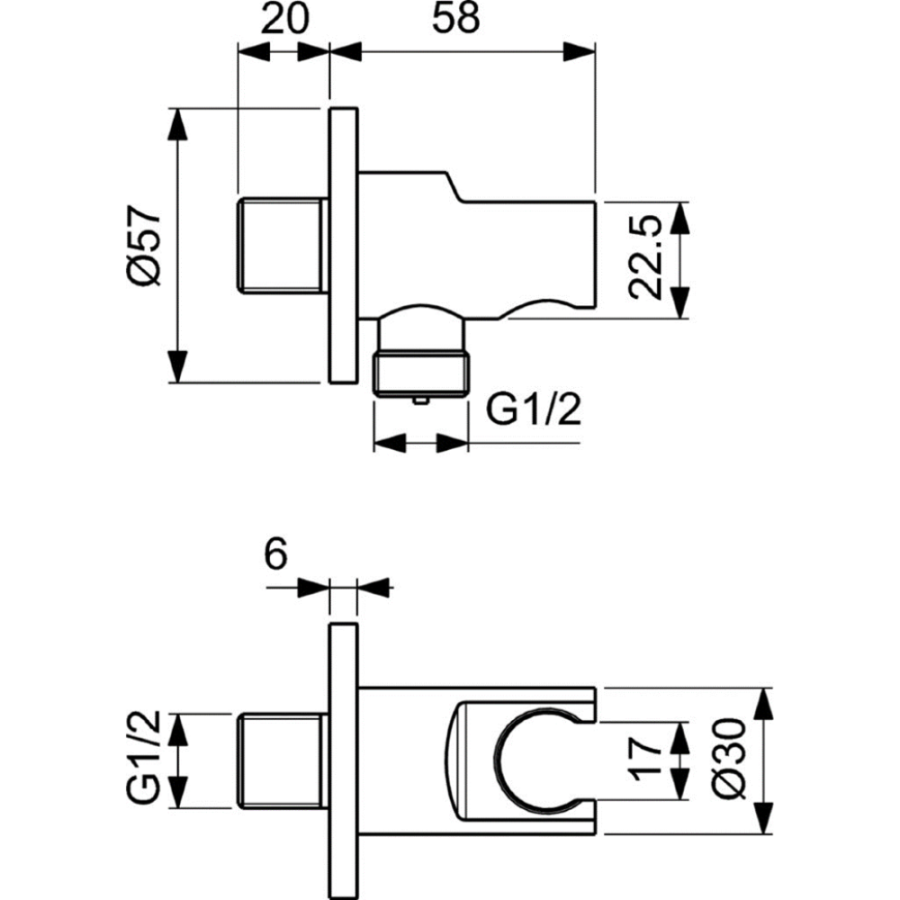 Ideal Standard IdealSpray набор 4в1 для гигиенического душа BD125AA