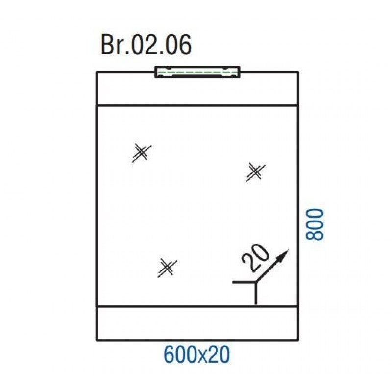 Зеркальное полотно Aqwella Бриг 60*80 Br.02.06/Gray