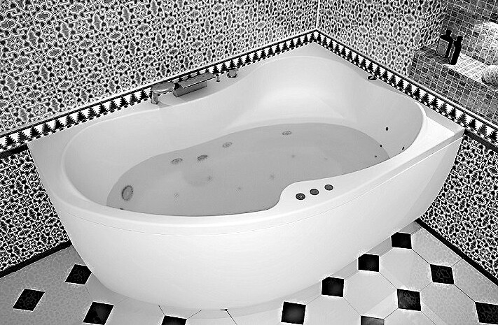 Aquanet Capri 170*110 ванна акриловая правая с каркасом 00205387