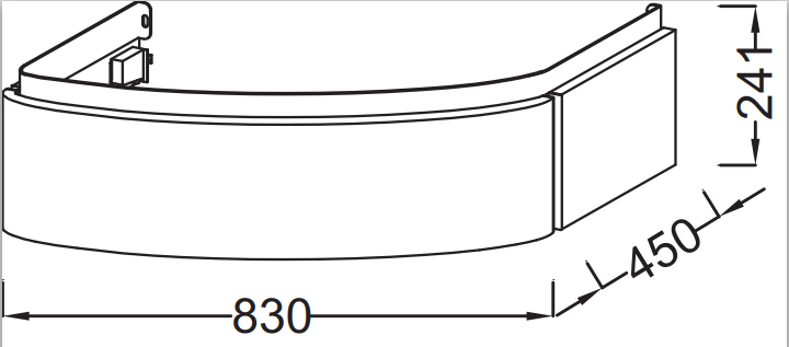 Jacob Delafon Presqu'ile 80 тумба EB1100-G1C под раковину E4437-00 подвесная