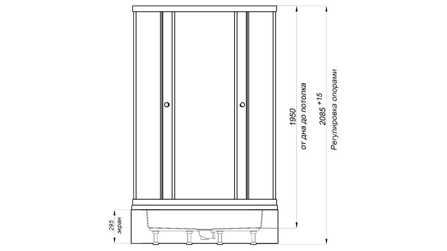 Triton Классика В1 душевое ограждение 100*100*205