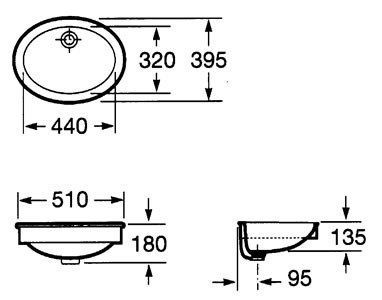 Roca Neo Selene 7322307000 раковина встраиваемая 51 см