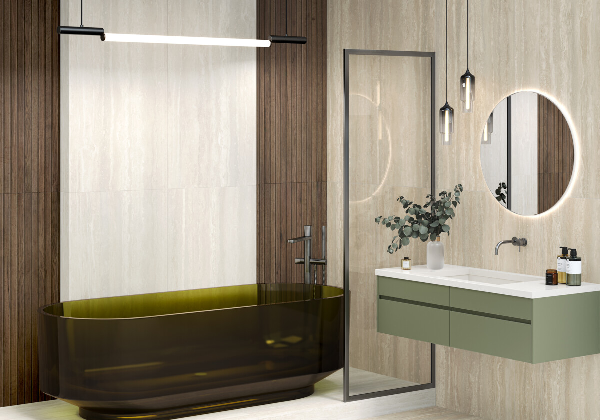 Artkera Group LCM Травертин Ворлд белый / Travertine World White Керамогранит 600 x 1200 x 7 60120TVW00M