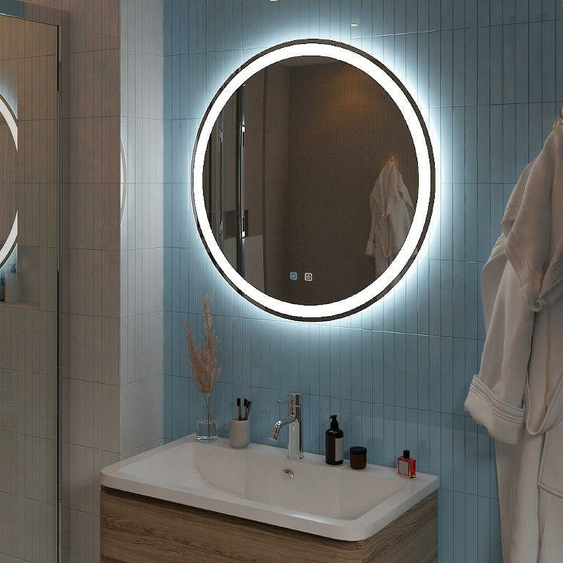 BelBagno зеркало с подсветкой, голосовым управлением и подогревом SPC-RNG-800-LED-TCH-SND